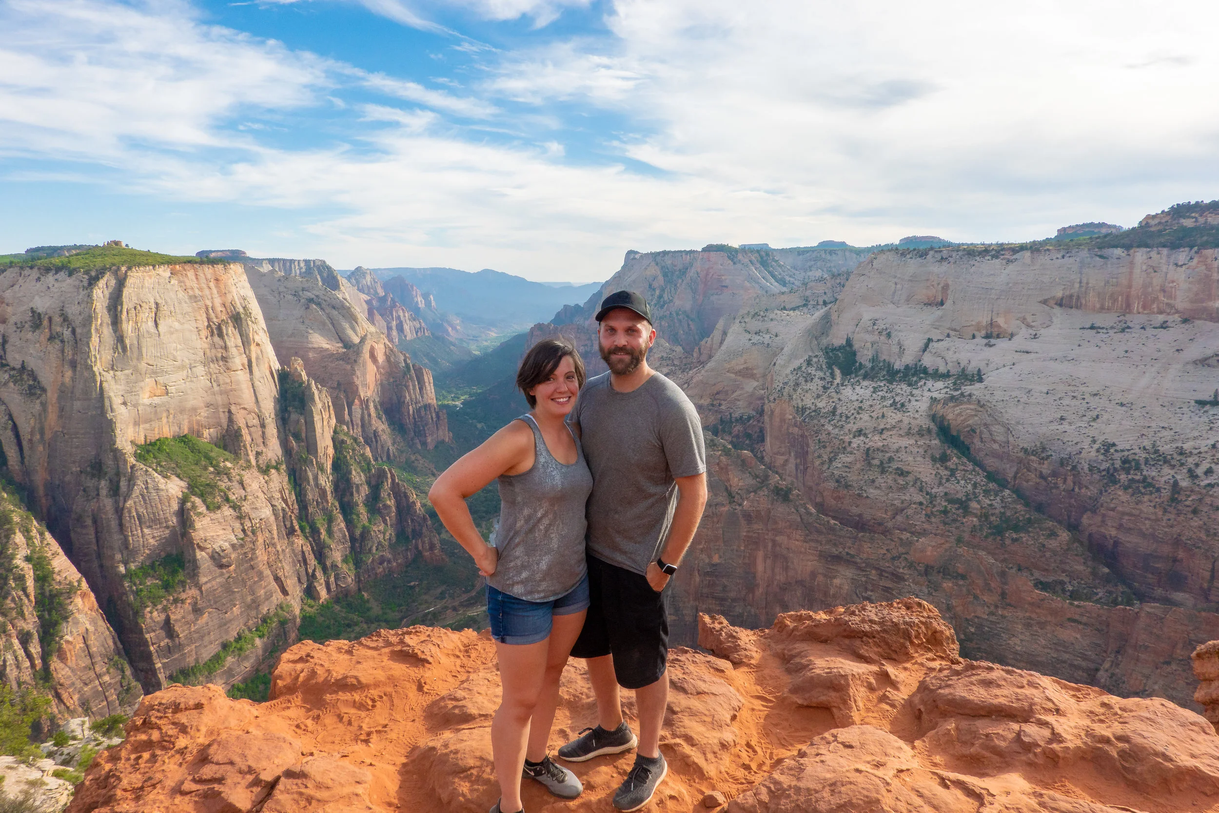 My wife Rebecca and I at observation point in Zion National Park, UT.