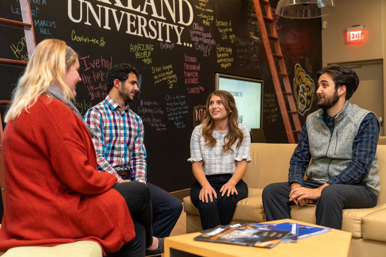  Students sitting and talking 