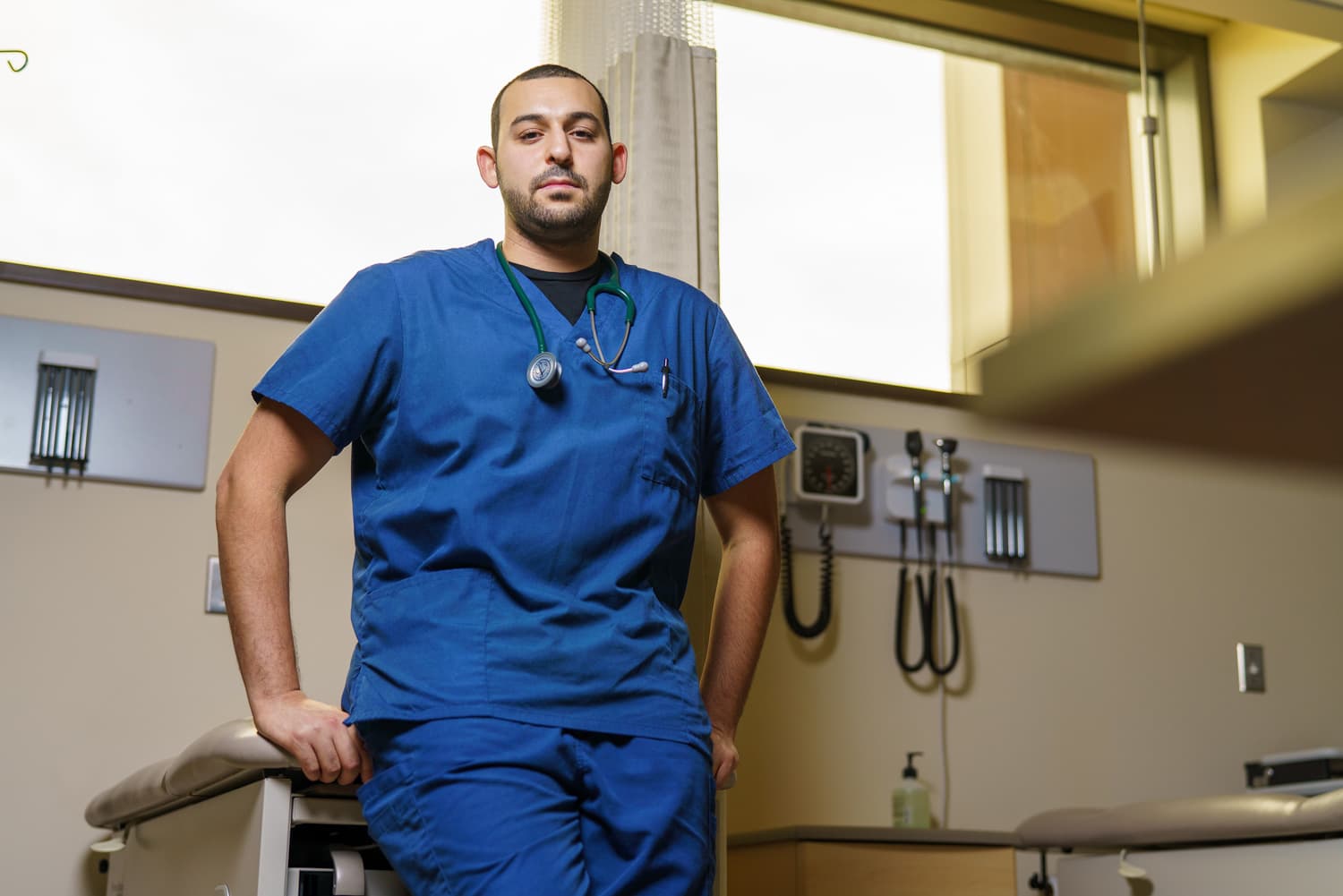  Nurse portrait in Nursing Lab at Oakland University Health and Human Sciences 