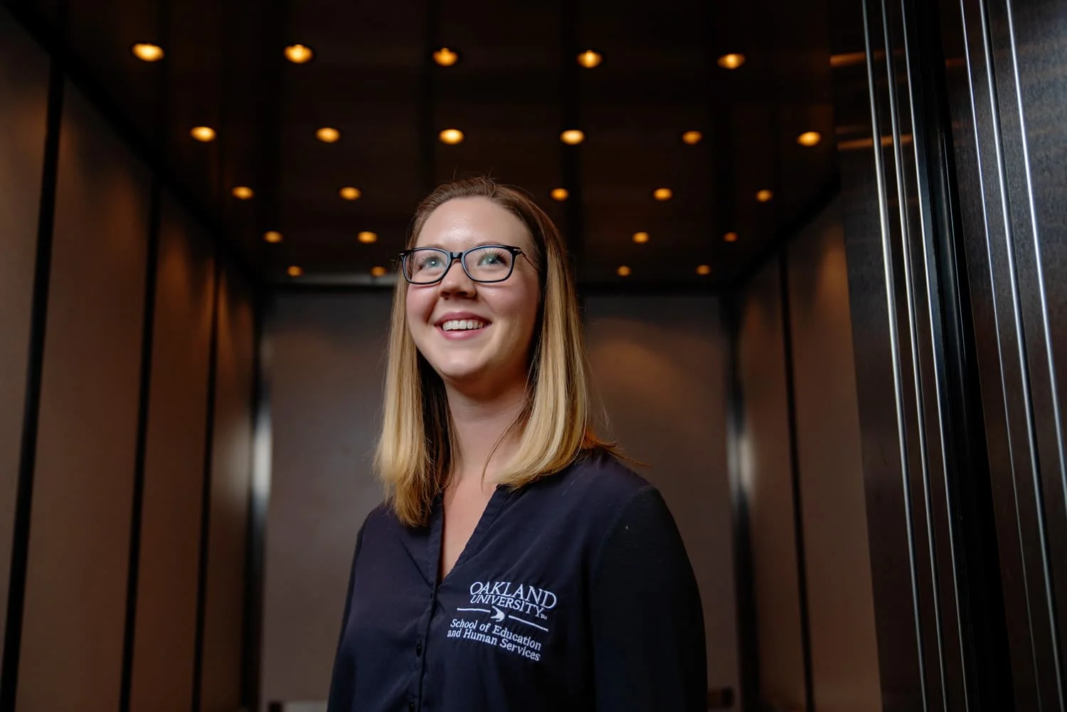 Oakland advisor in elevator