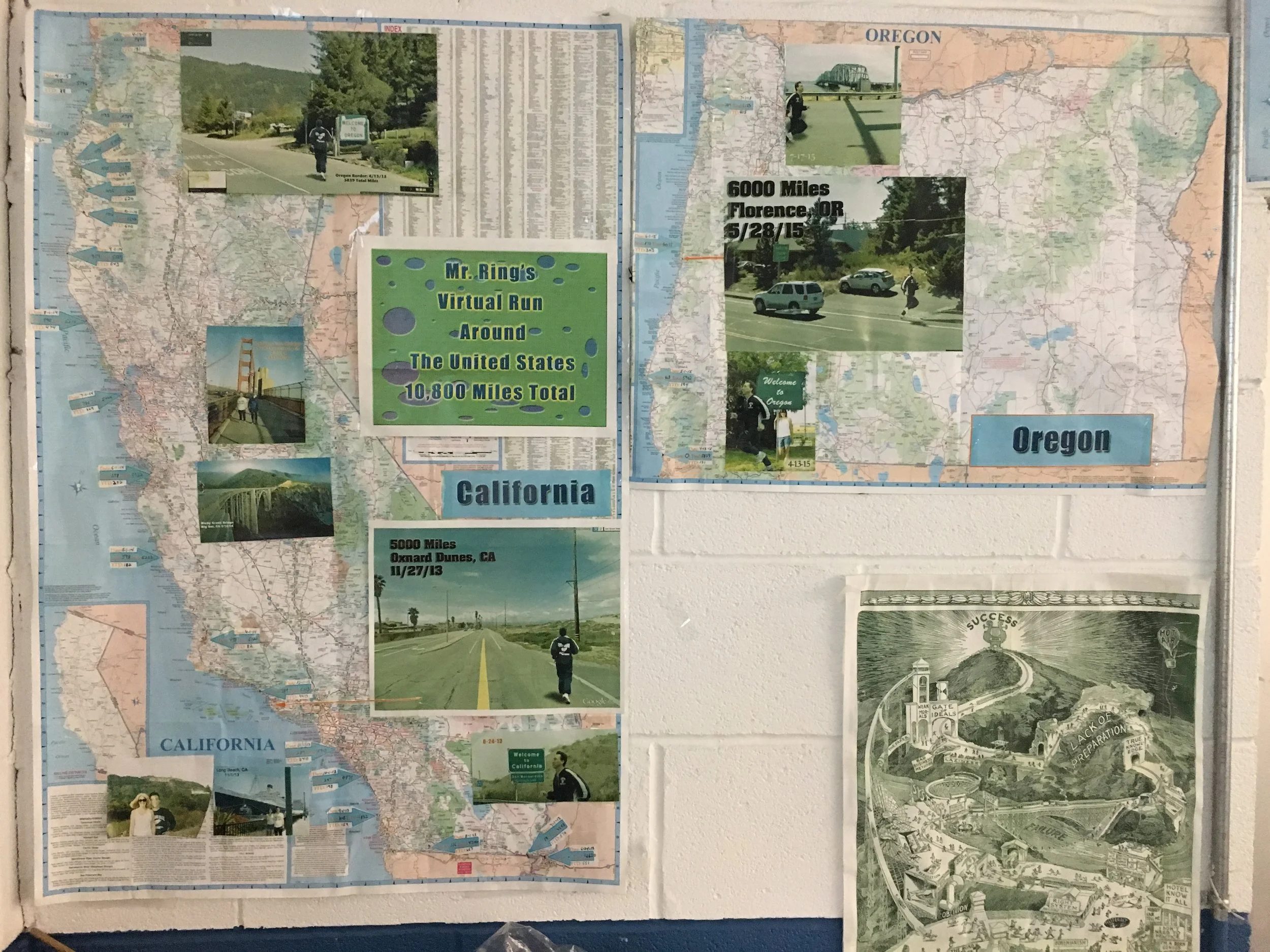 Two of my maps as part of my virtual run around the US.