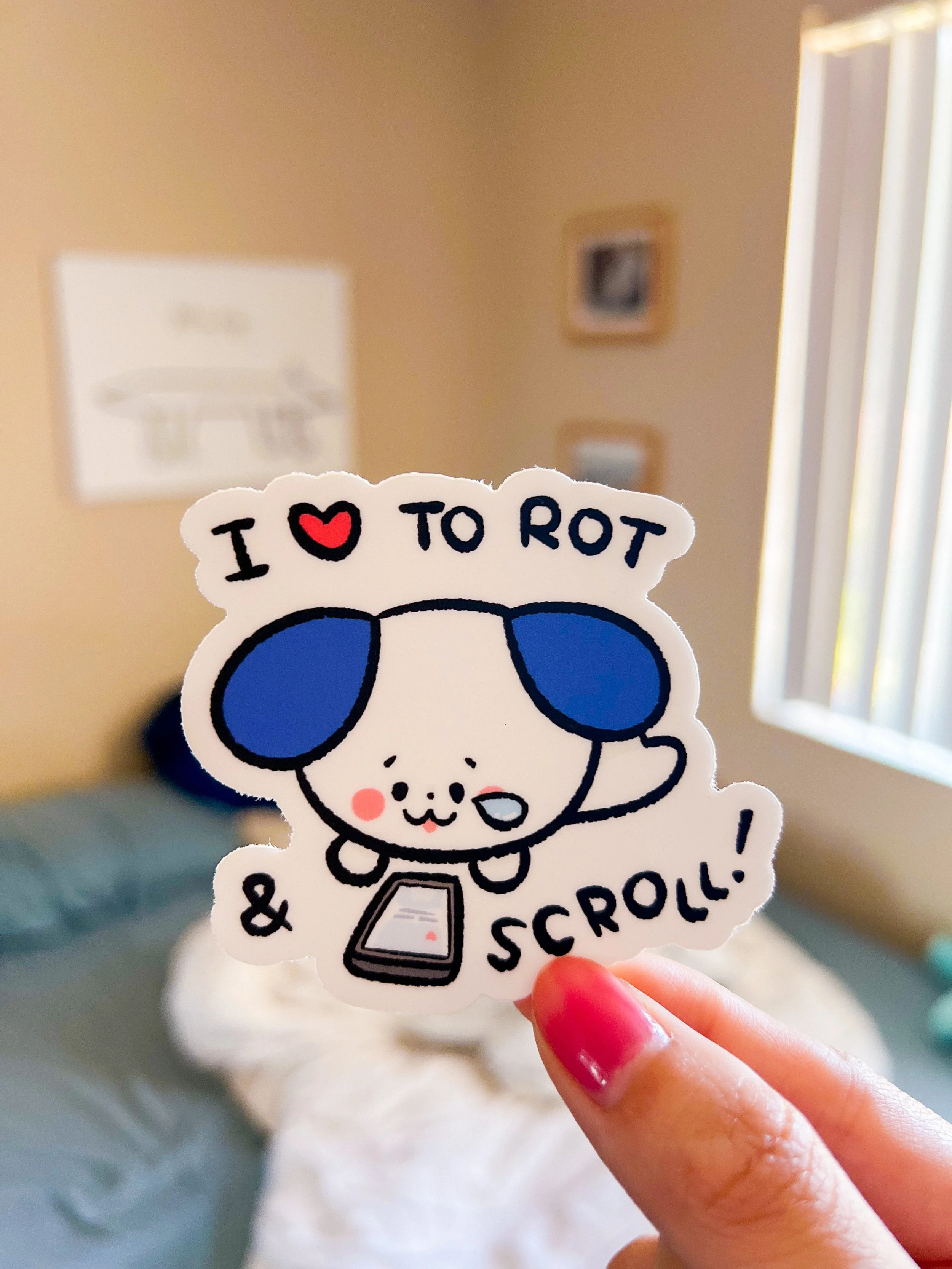 Sad Pup <3's to Rot | Sticker