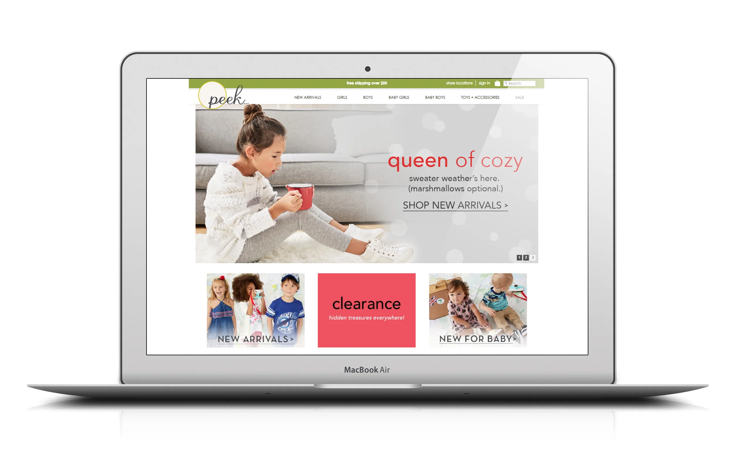 As the designer at Peek Kids I took care of digital and print assets; from creating banners for the site to maintaining printed materials for our stores. I also assisted with bi-monthly photoshoots from gathering inspiration to helping on set.