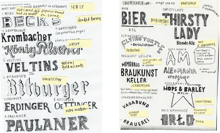 Next, I studied these logos and tried to understand similarities and differences between the types of labels.