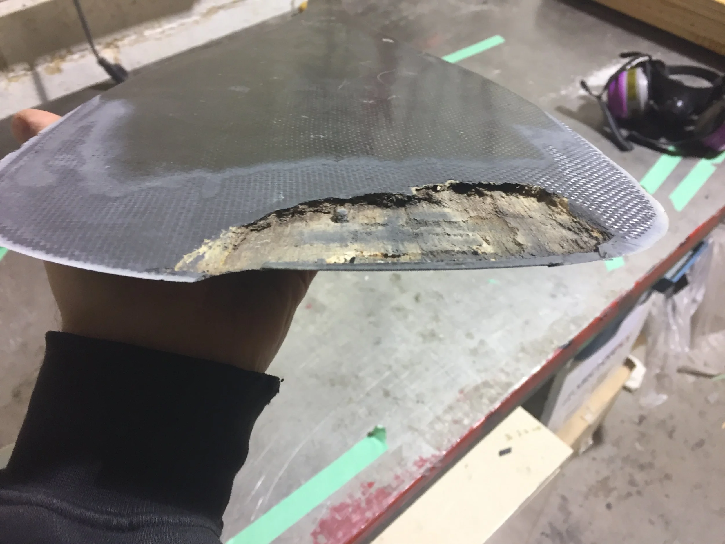 Carbon fiber paddle repair