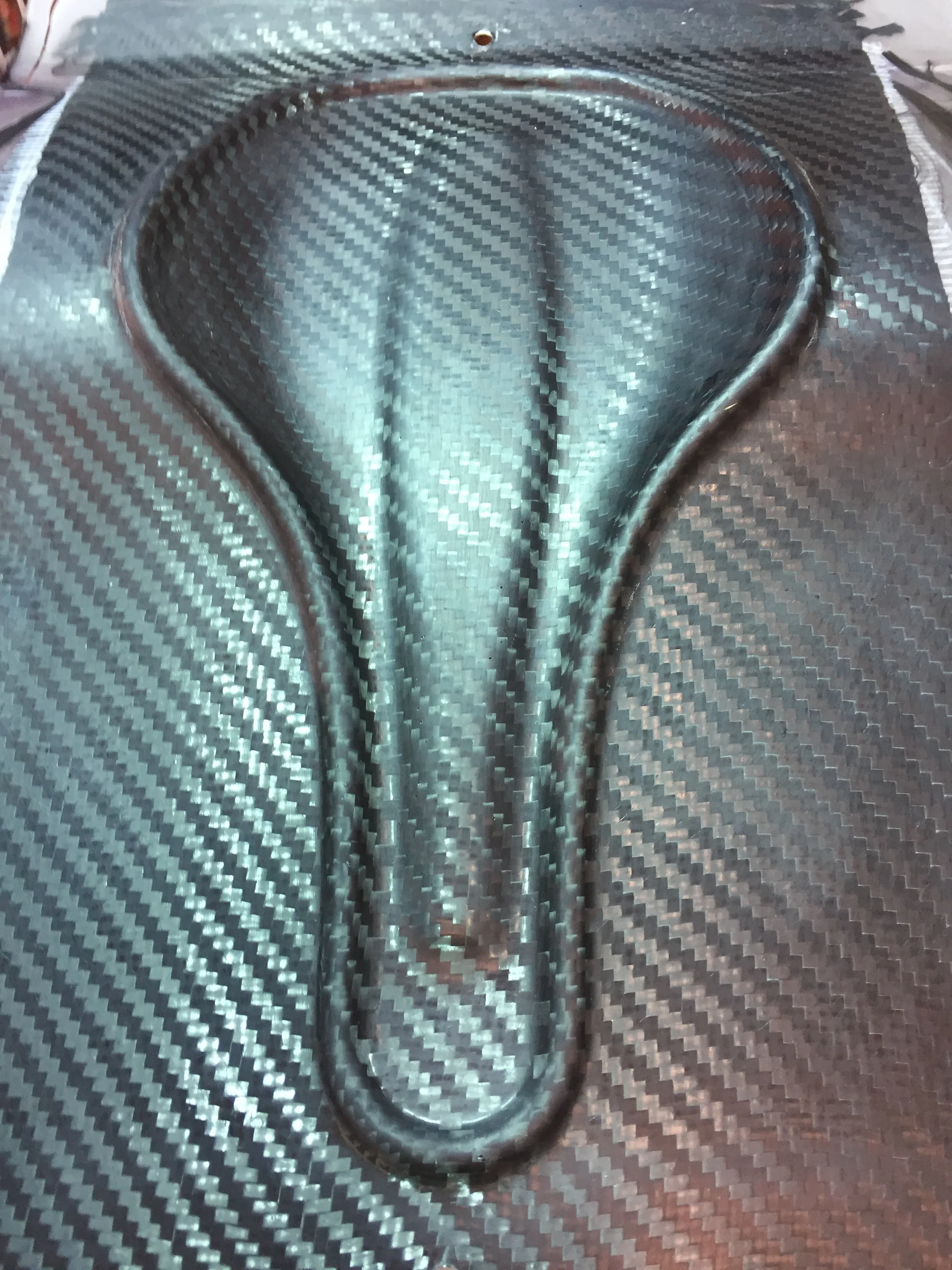 Carbon fiber saddle blank