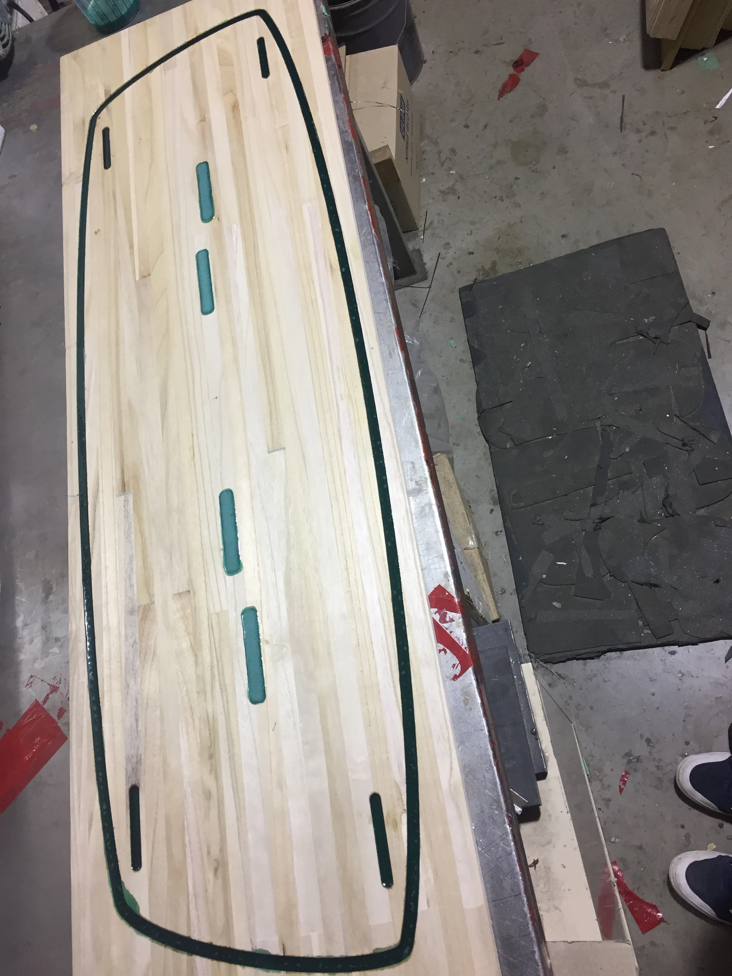 CNC machined kiteboard core