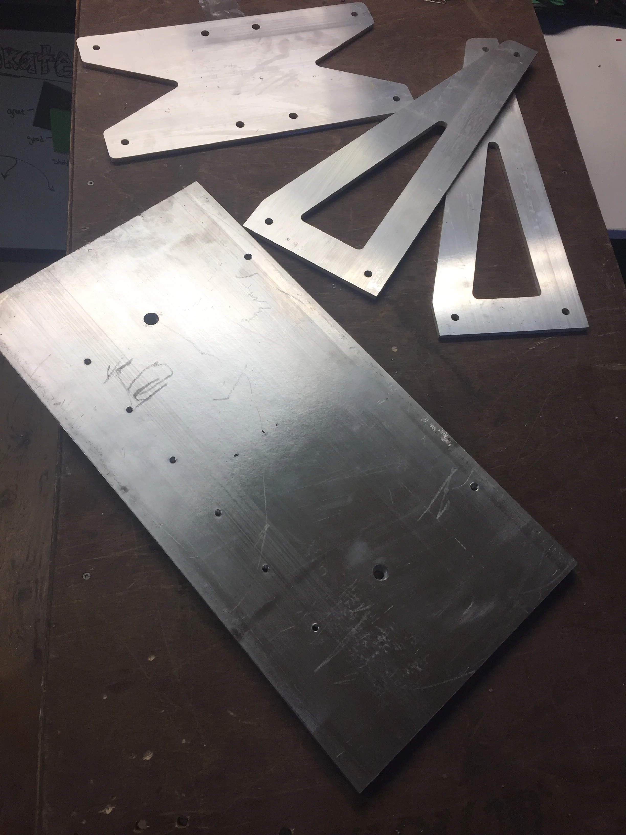 CNC machined components for rail testing jig