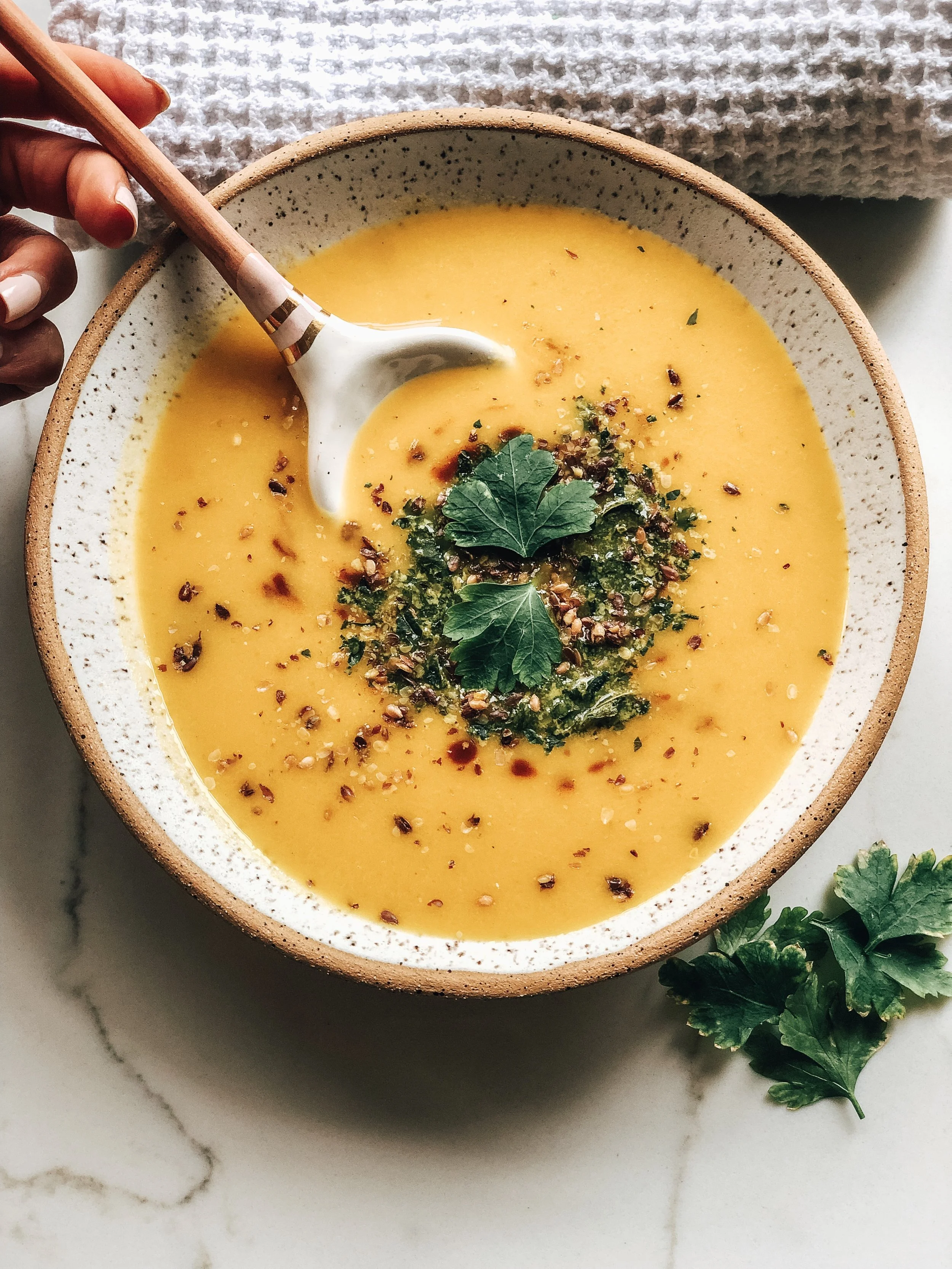 Coconut Infused Squash Soup 