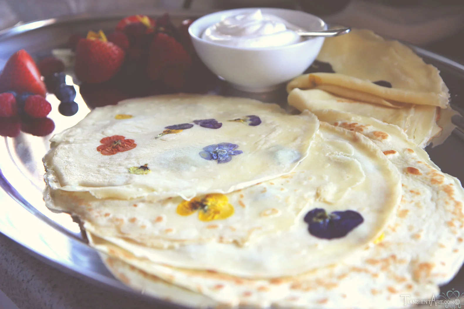Making Flower Crêpes