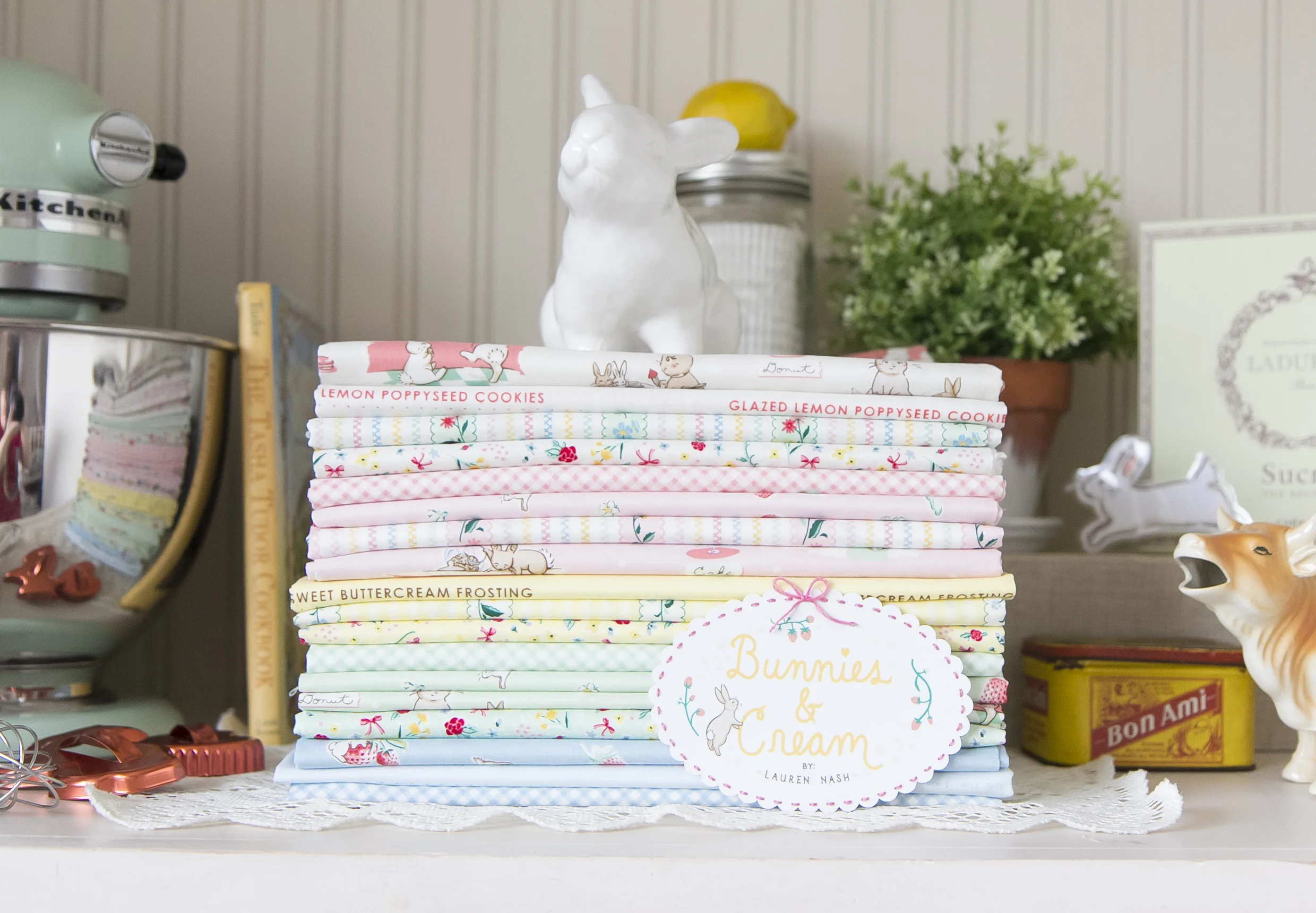 Bunnies & Cream Fabric + Winner!