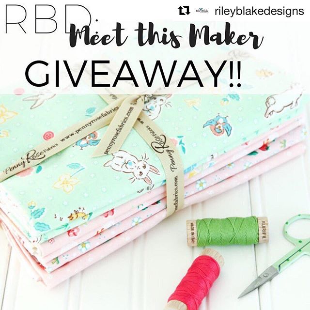 Hey guys! @rileyblakedesigns has been doing Meet the Maker featured and today is my go around. ☺️ Head over to their blog to learn a little more about me and the bit of randomness in my life. 🤪 and enter to win a bundle of my fabric cuz why not?? :D
