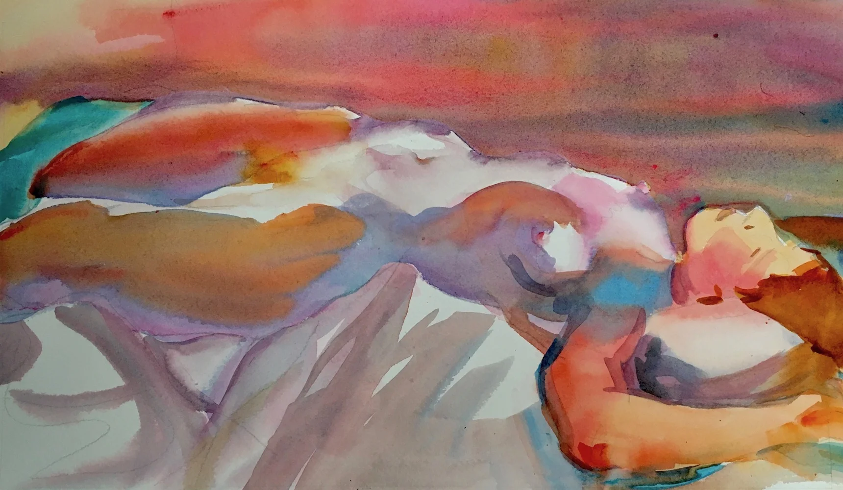 Reclining Model with White Drape