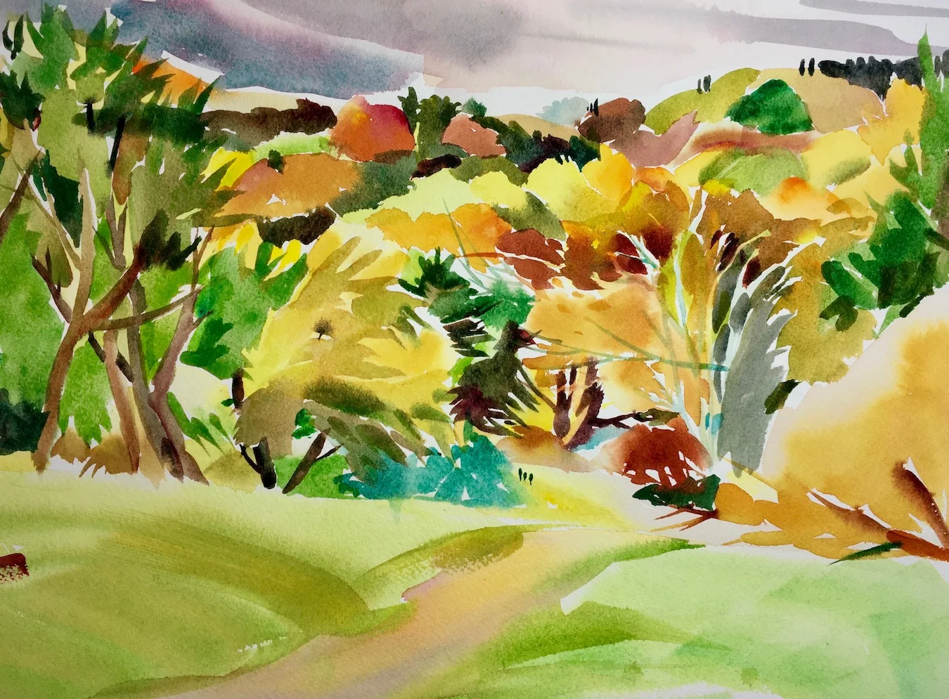 Autumn Trees and the Normanskill, Tawasentha Park