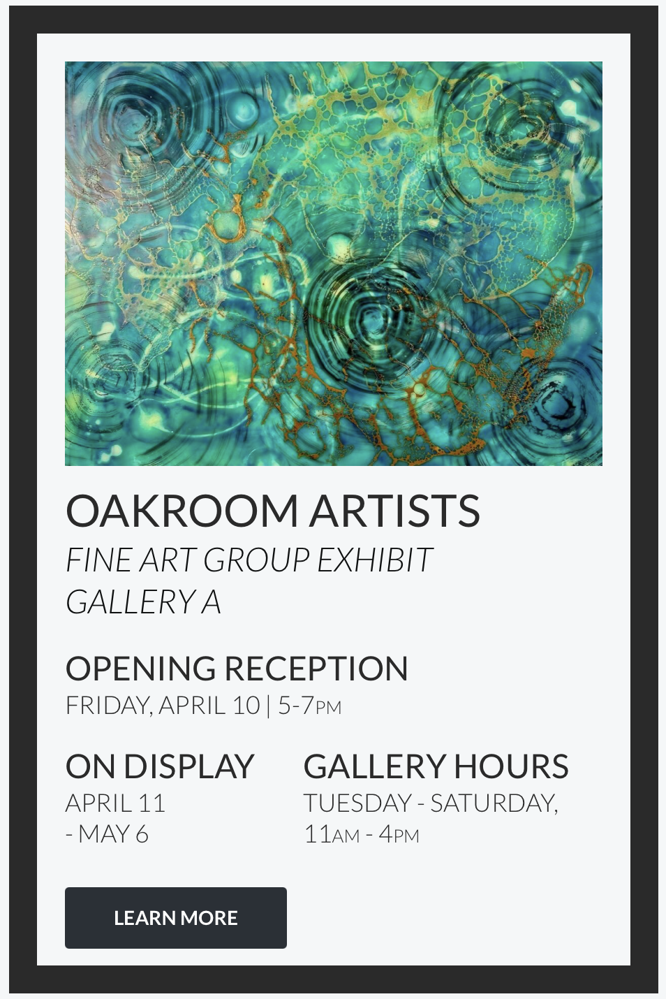 Oakroom Artists Fine Art Group Exhibit at Cooperstown Art Association 