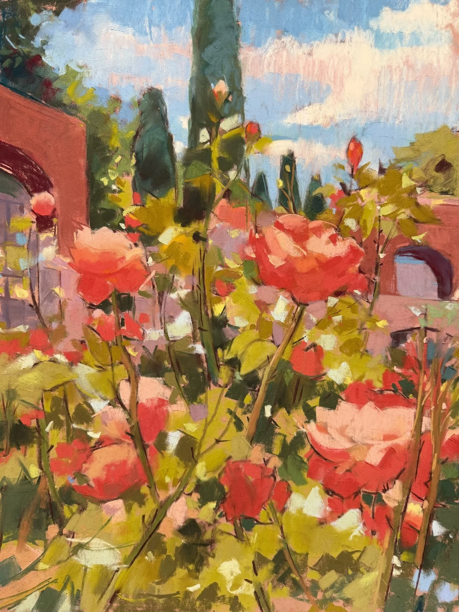   Jardin Redondo:  pastel image size 17” x 13”; matted size 22” x 18” (AW#376)  