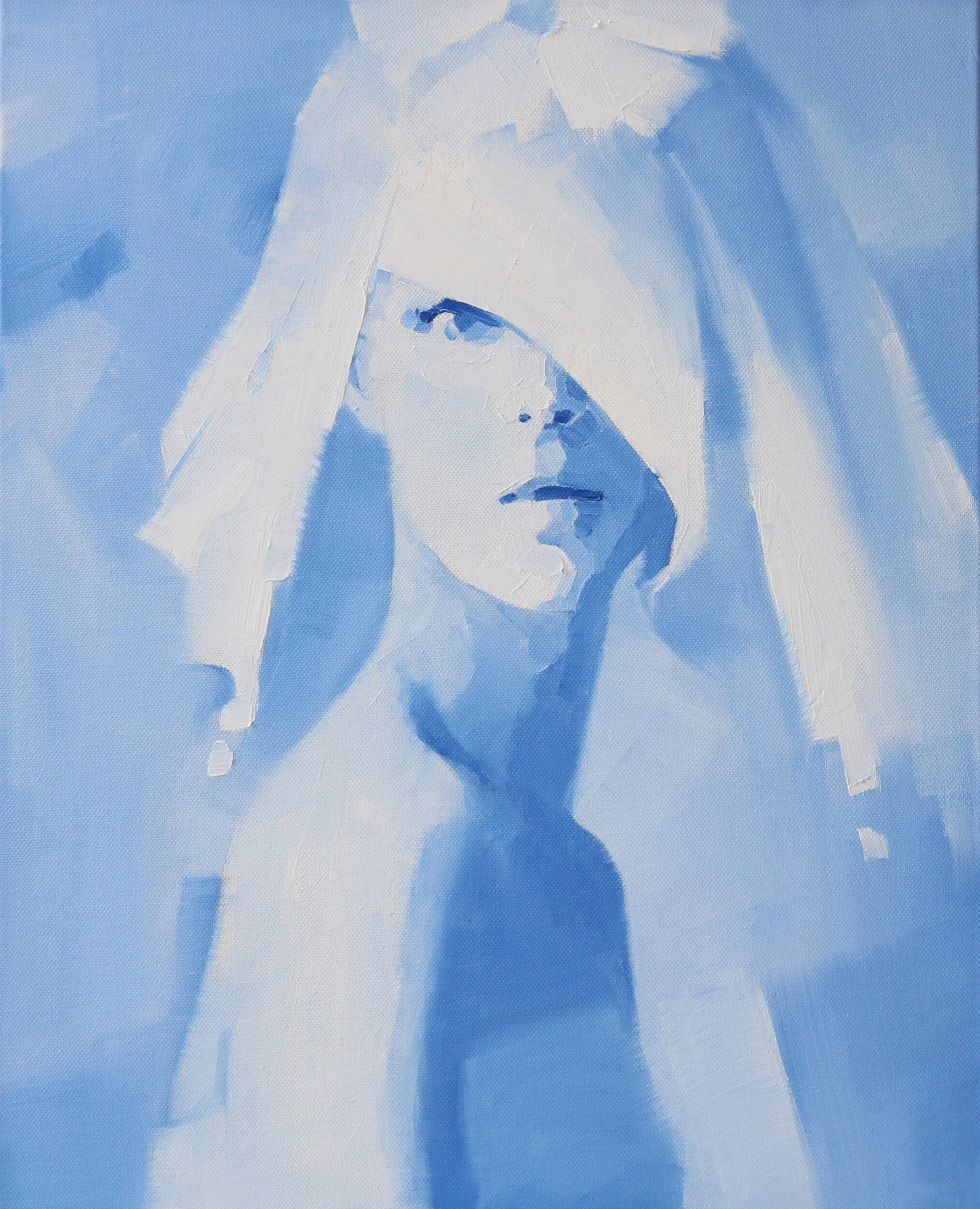 **SOLD** BLUE HEAVEN - 40cm (w) x 50cm (H) - OIL PAINTING on CANVASPrice in HKD - $X,XXXPrice in AUD - $XXXThis is an original artwork, ready to hang, and signed with a certificate of authenticity.“I'm painting with my favourite colour - Cobalt blue…