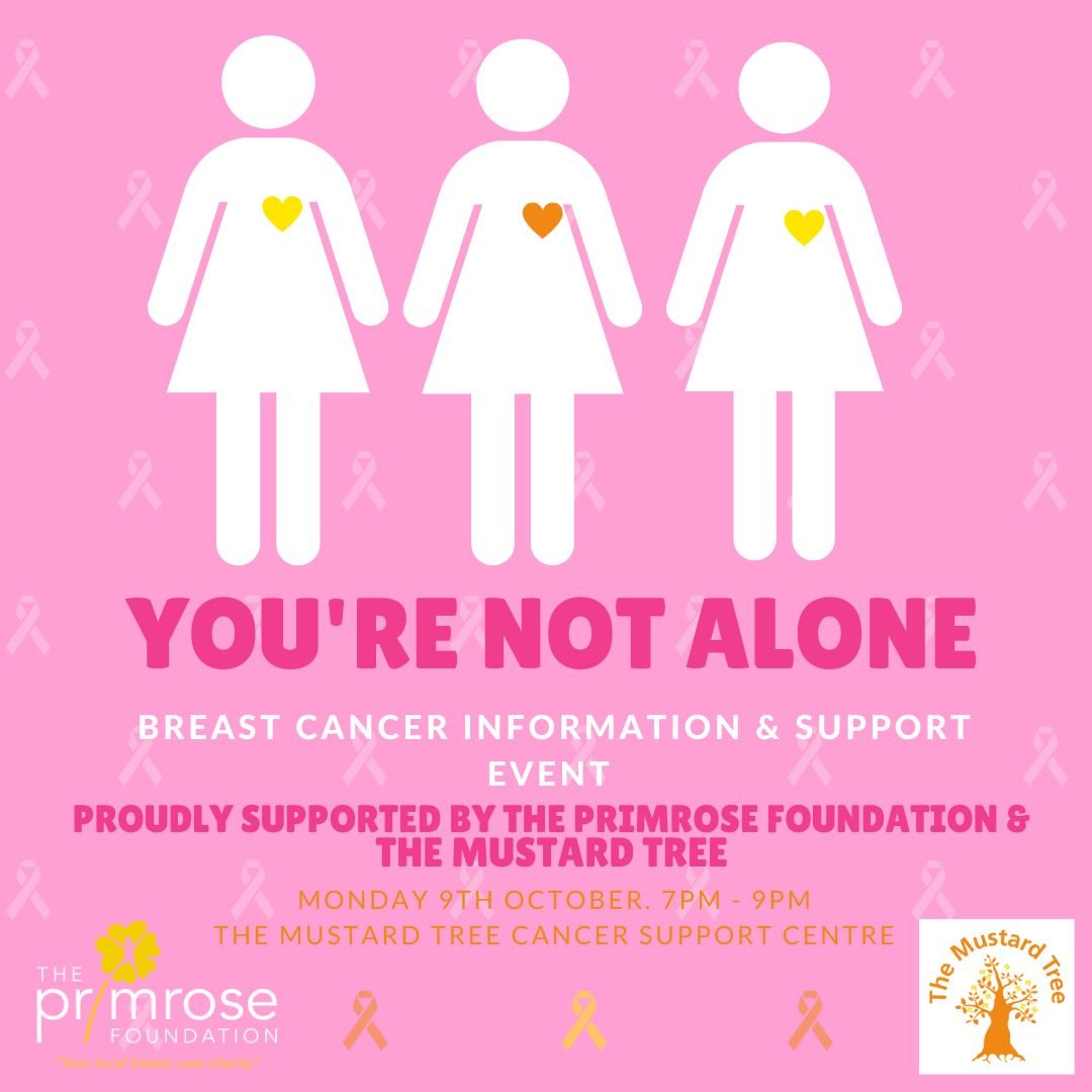 Free Breast Cancer Information & Support Event. EVENT POSTPONED