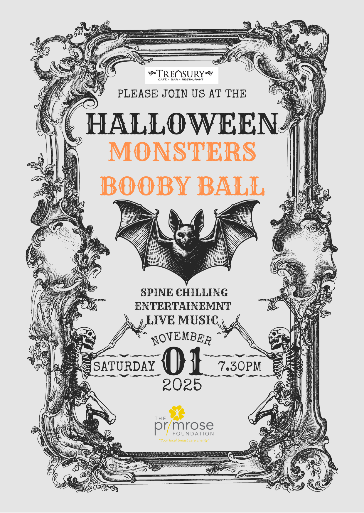 THE HALLOWEEN MONSTERS BOOBY BALL - SATURDAY 1ST NOVEMBER 2025