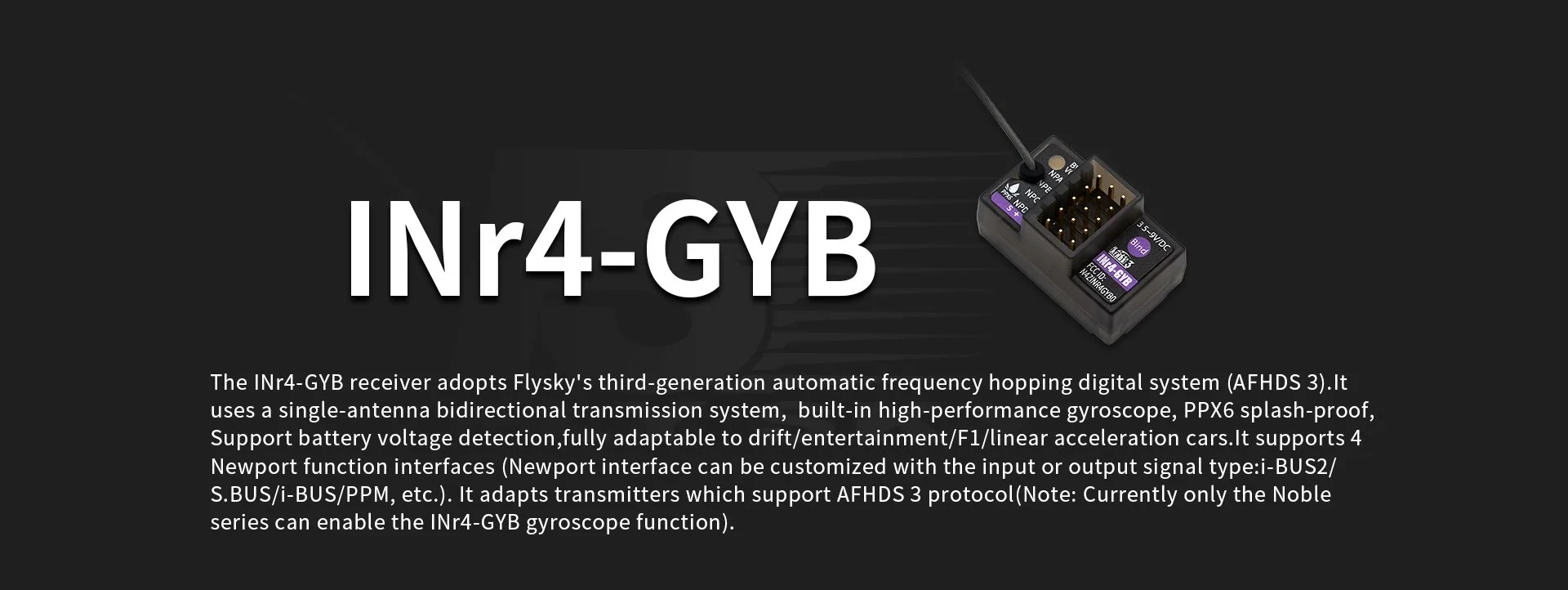 INR4-GYB SPECIFICATIONS | Flysky
