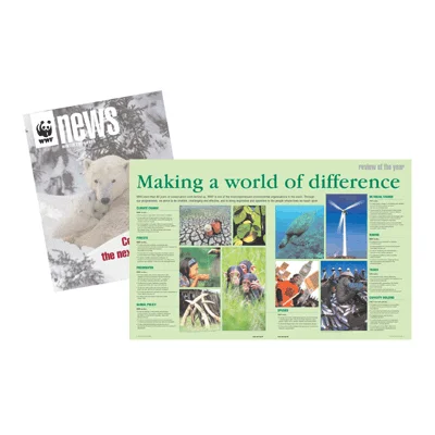 I provided design and picture research, in close liaison with text editors, for WWF News every quarter for a 10 year period. The magazine goes out to WWF members and provides an overview of WWF’s work in the UK and worldwide.