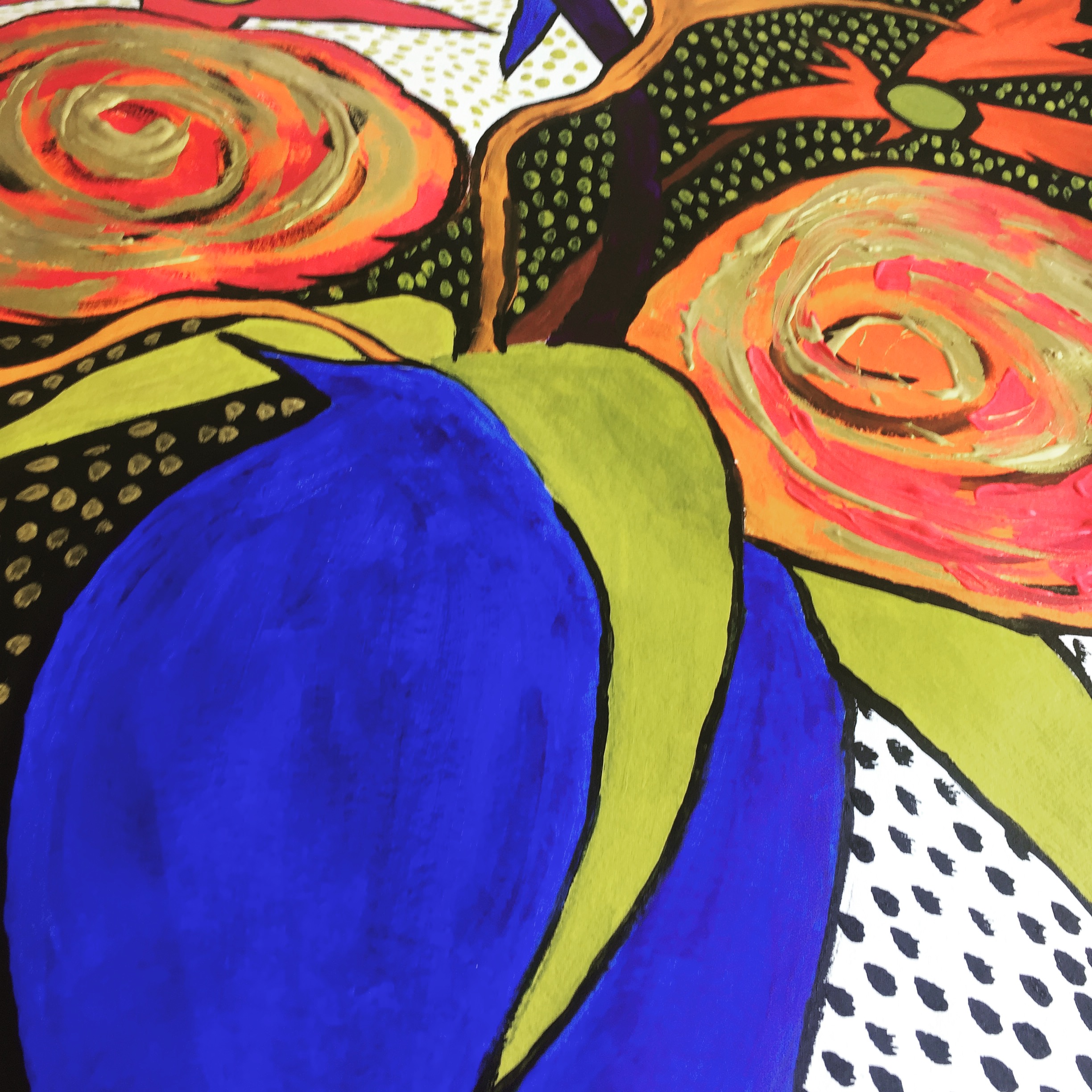 dotty flowers  2018  (SOLD)