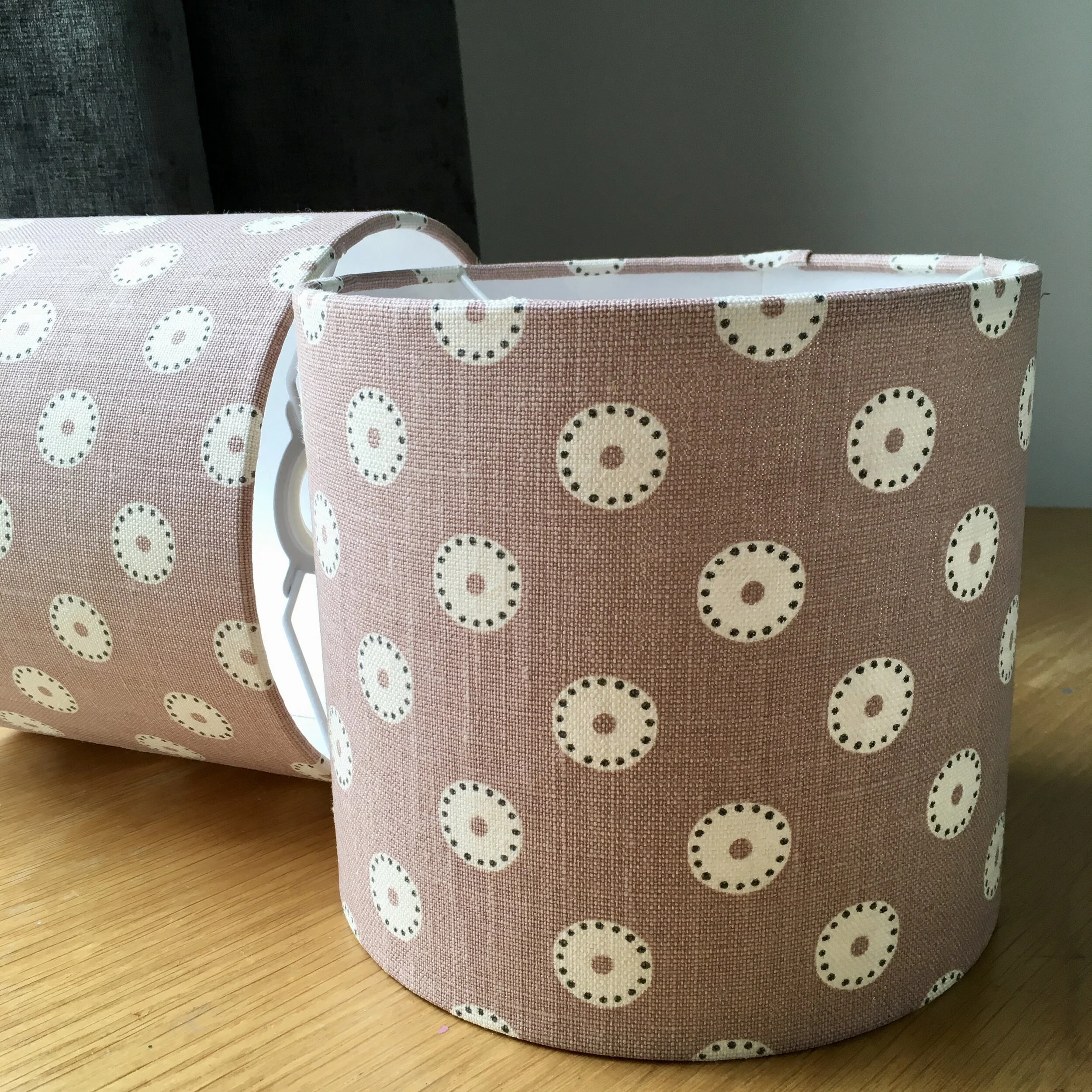 Bespoke Lampshade case study: pink lampshades