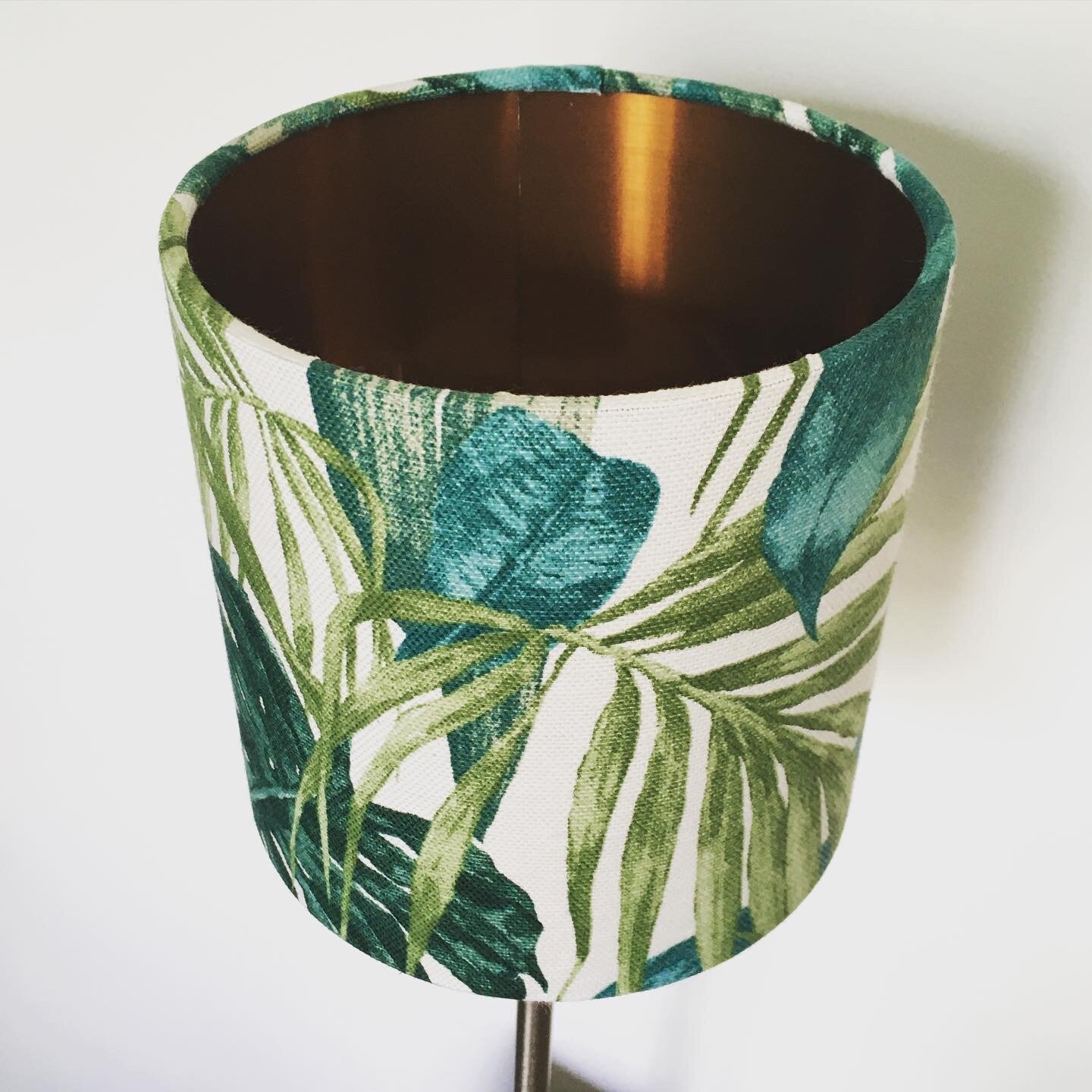 Bespoke Lampshades - Jungle Leaves with Copper