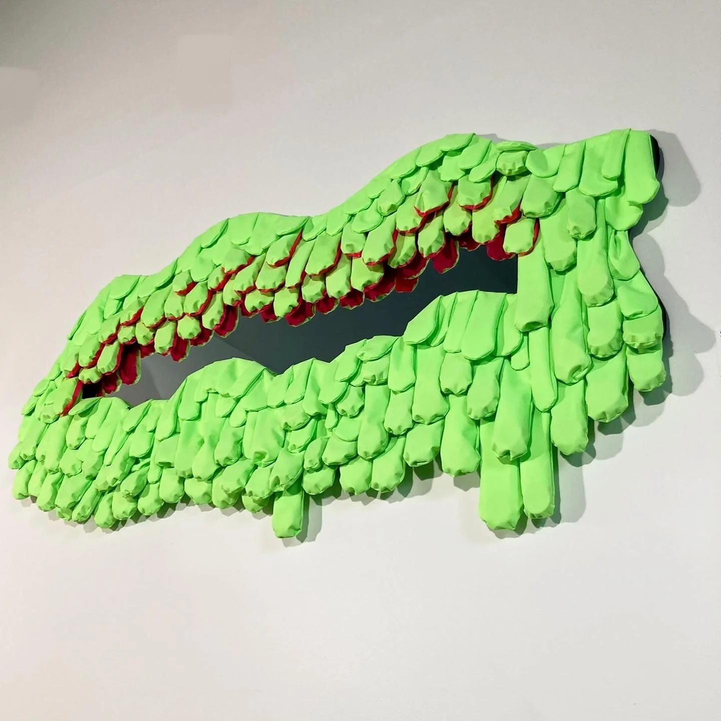   Lime Guy/Reflected    Waterproof canvas, wood, mirror   3’x5’x10”   2021 