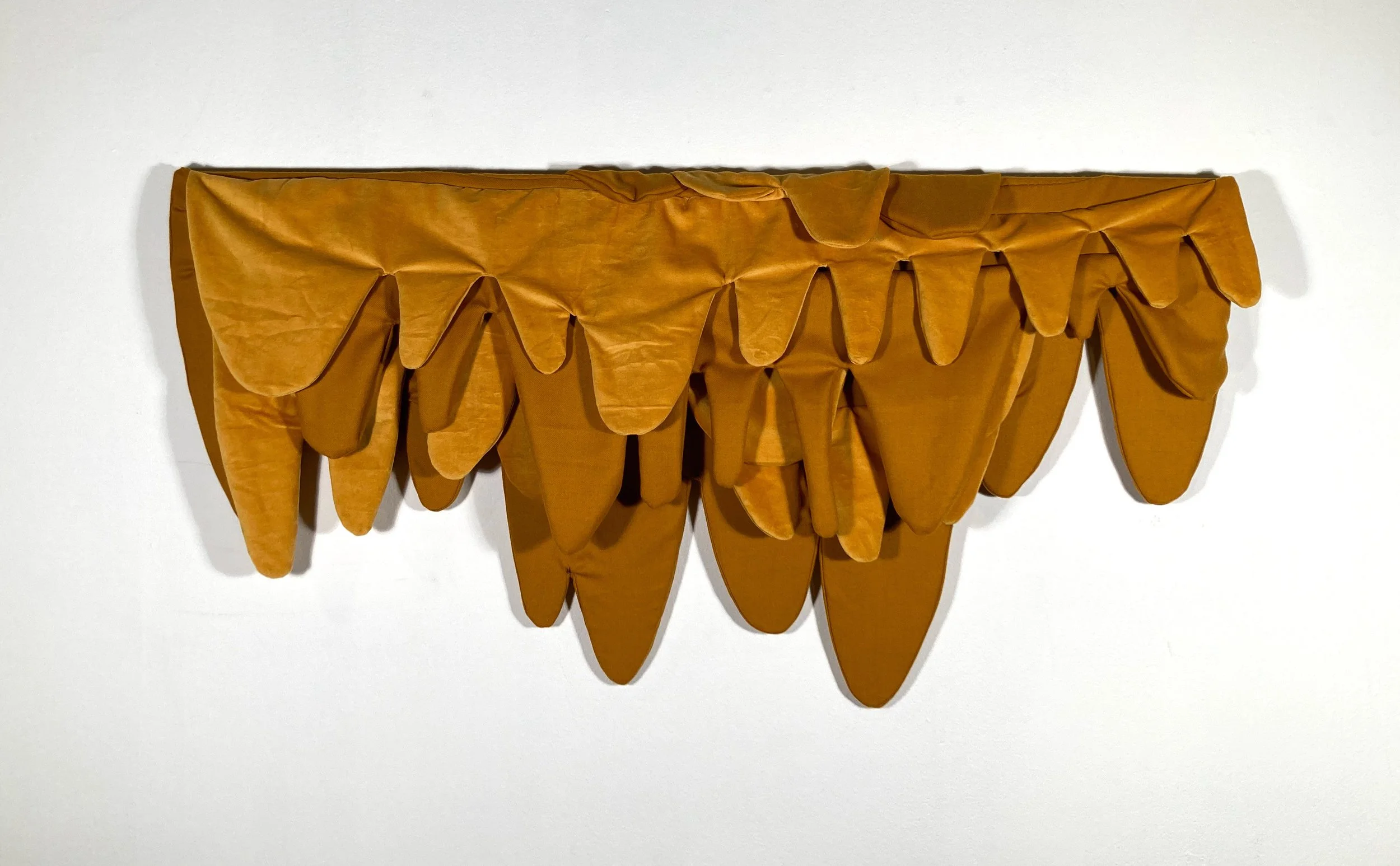   Hunny Hunny    Wool, velvet, wood   43”x21”x4”   2022   