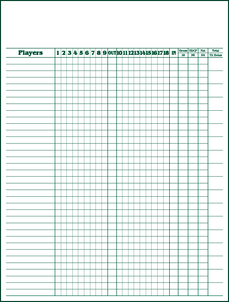 Medal Play Score Sheets/ RaffleSheets — JMK Sports