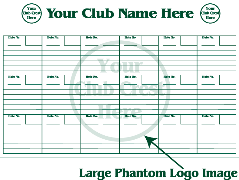 blank golf scorecard template