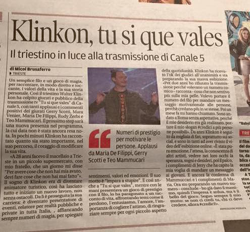 QUOTIDIANO IL PICCOLO DI TRIESTE