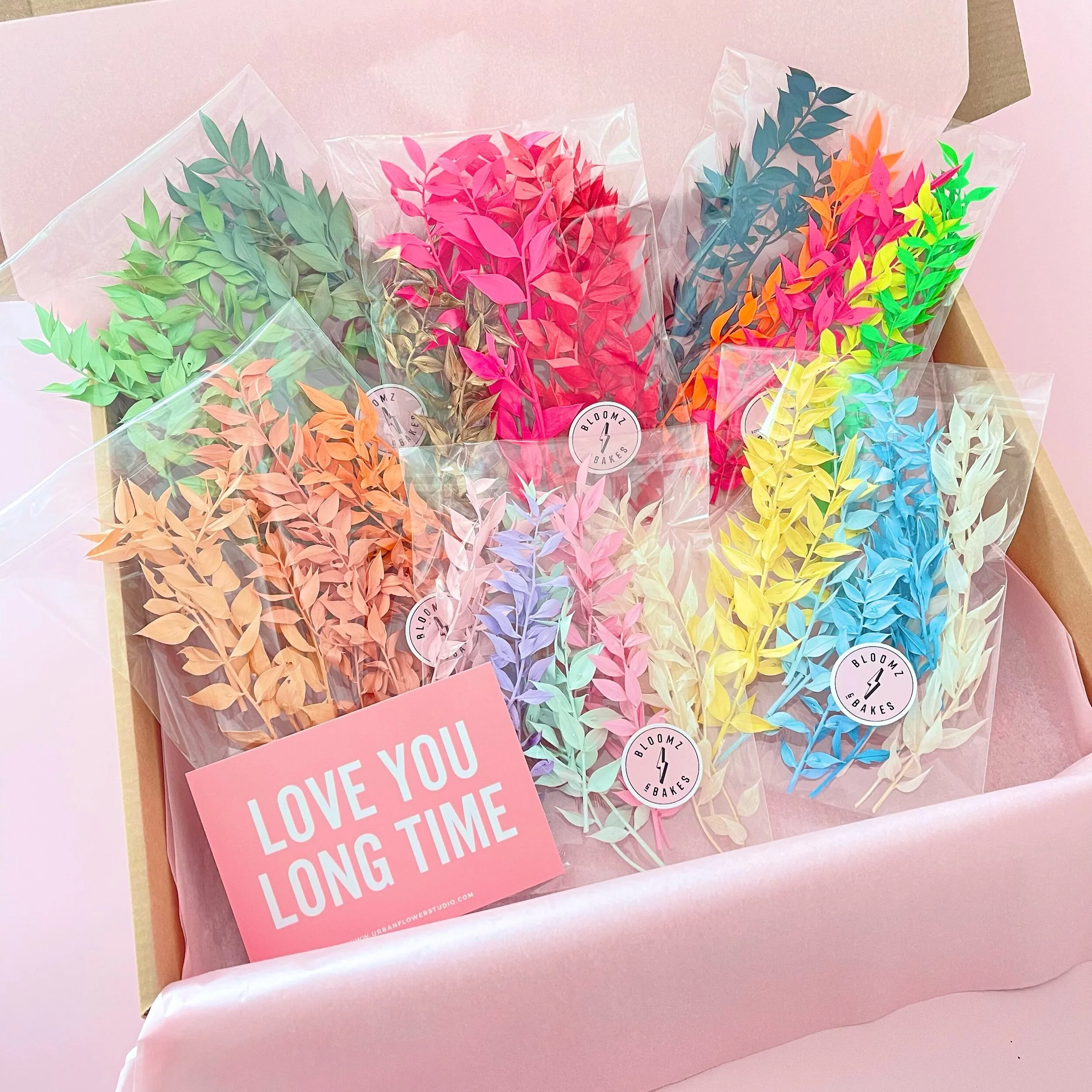 MIXED COLOUR RUSCUS BAGS