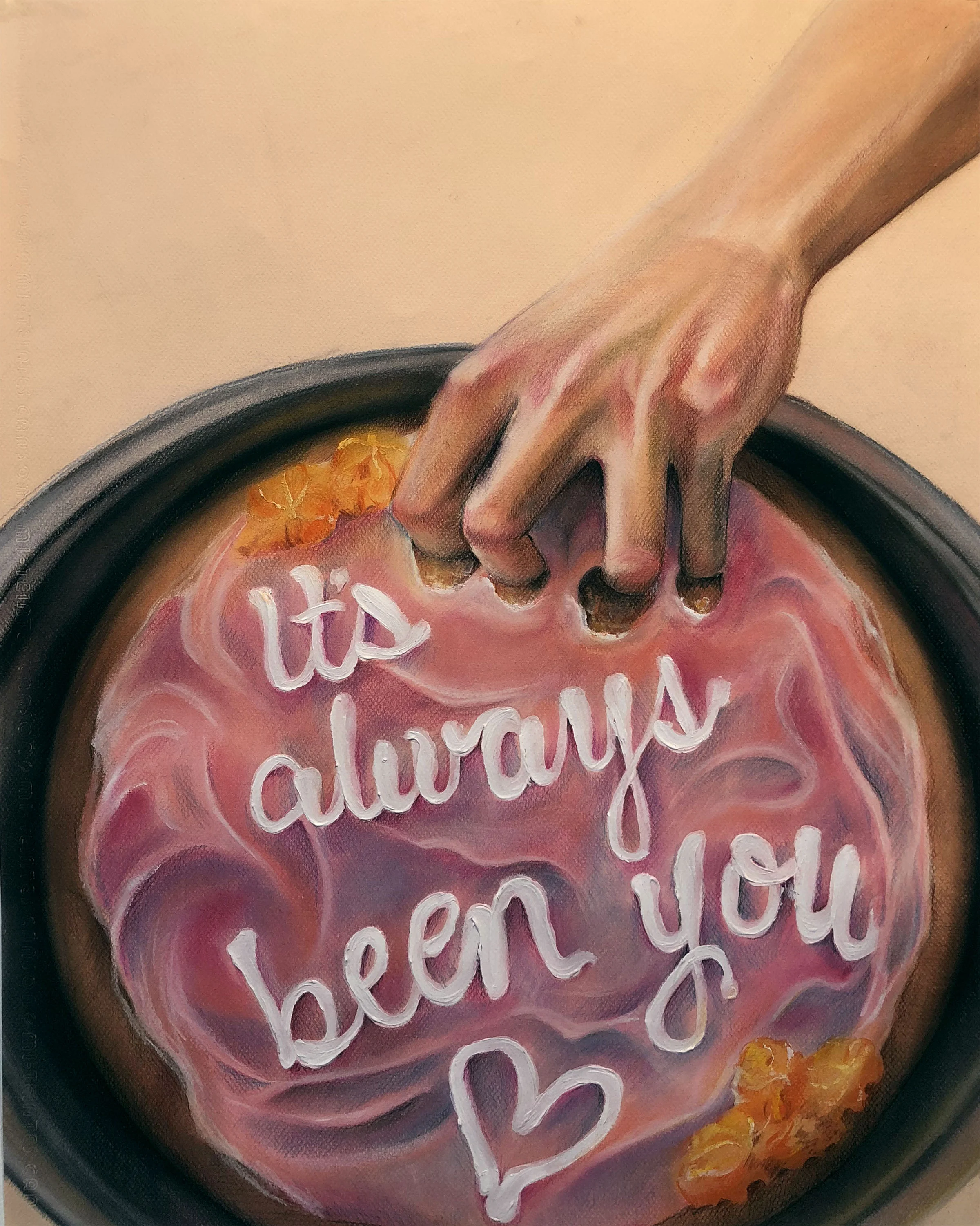 Bitter Sweet No. 2 18 x 24” mixed media on toned paper, 2018