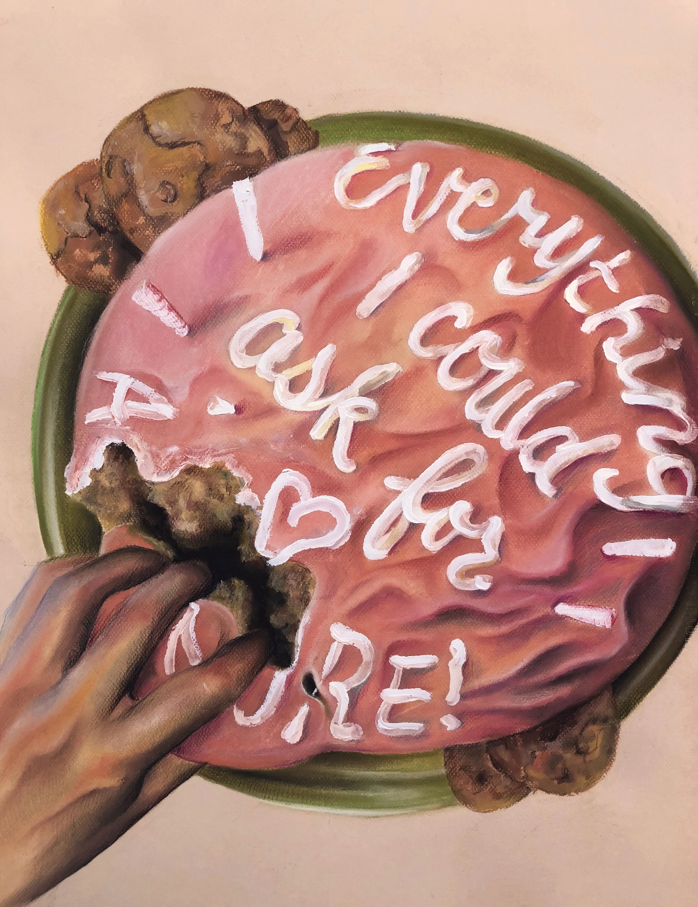 Bitter Sweet No. 3 18 x 24” mixed media on toned paper, 2018