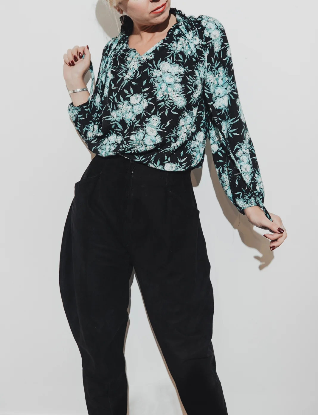 1970s patterned blouse