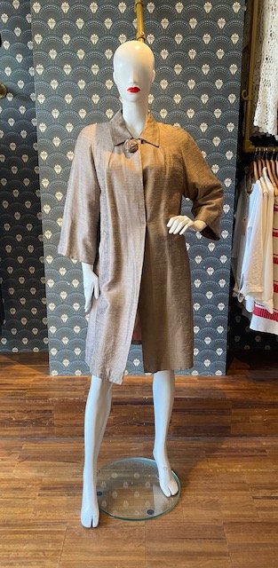 1960's brushed silk dress coat