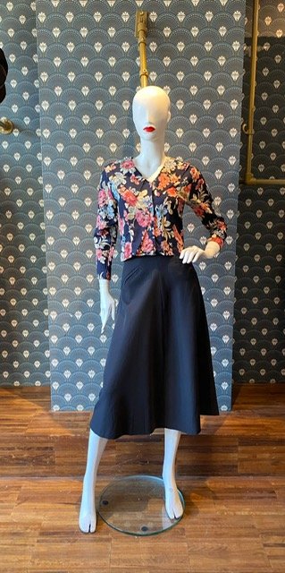 1980's viscose print blouse.