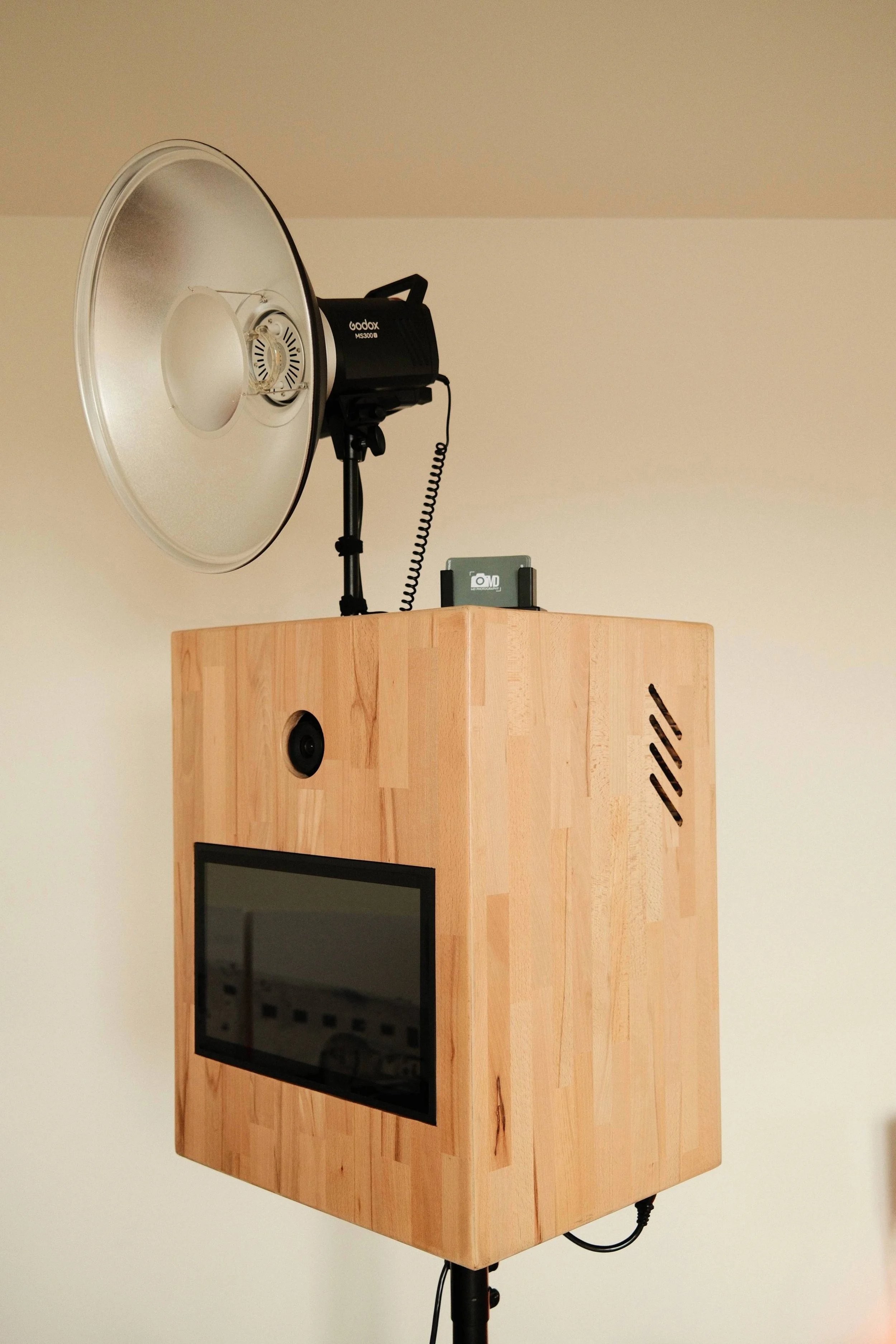 MD photobooth met studioverlichting en printer voor professionele eventprints