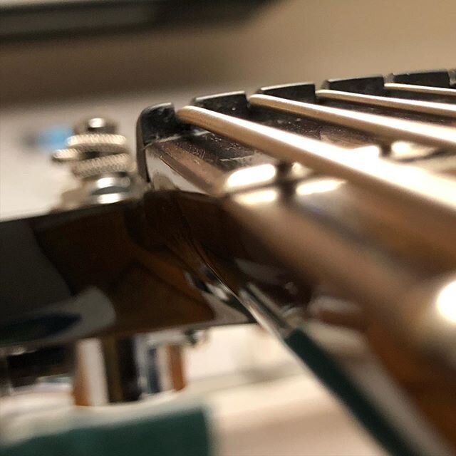 Nut and saddle work getting done, finally.

Good fits help make for good tone!