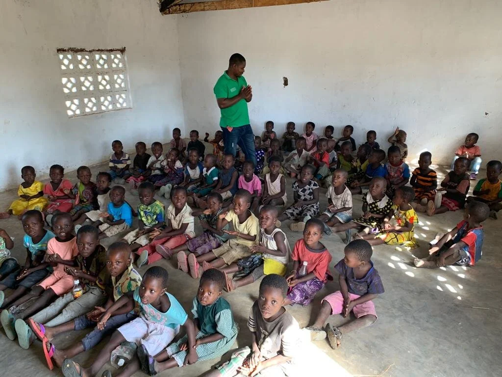 Spacing out the children in the NFP classroom.