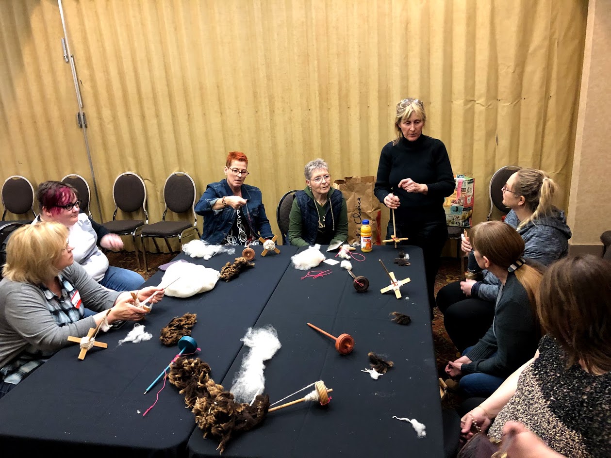 Beginner spinning with Melanie