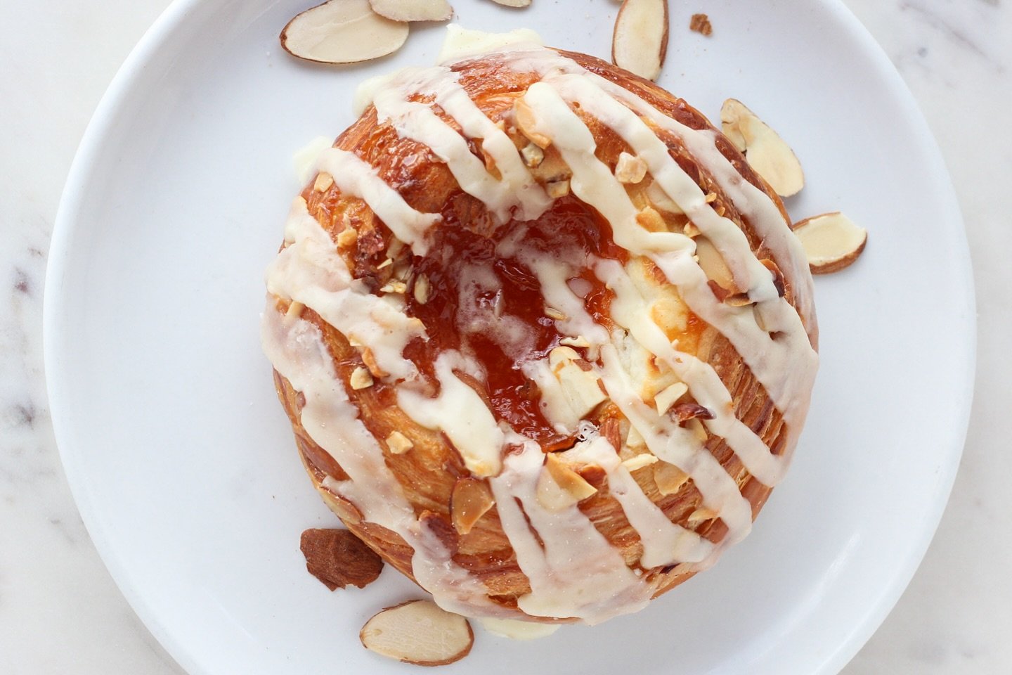 APRICOT ALMOND DANISH
+made with our croissant dough, apricot preserve, cream cheese, and almond glaze - hand-crafted, in house

Our Mission Statement 
-We take pride in giving our guests a memorable bistro experience; this means serving our guest de