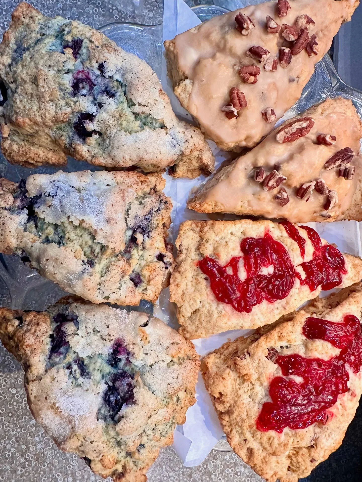🥐✨ Fresh from our oven and straight to your heart!  Our homemade scones are a guest favorite! 💛

🫐 Blueberry &ndash; bursting with juicy sweetness
🍁 Maple Pecan &ndash; warm, nutty, and perfectly comforting
❤️ Raspberry Pecan &ndash; a tart-sweet