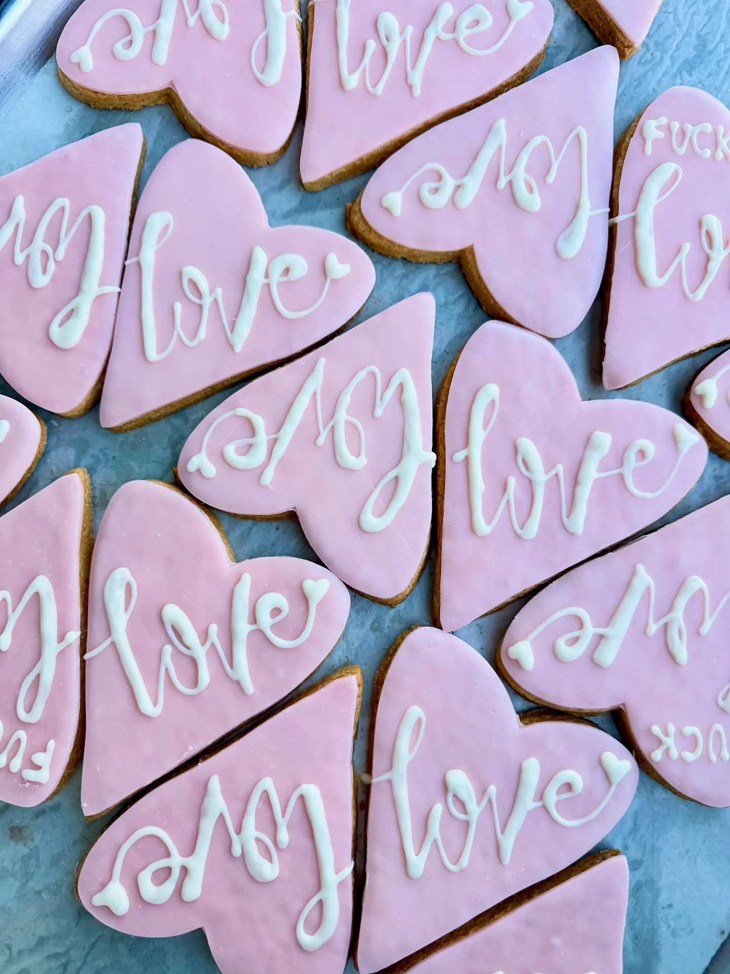 This one is for the lovers 💕, the situationships 😏, the self love crew 💅, and the f$&amp;* love club 😌 we have cookies for everyone 🫶

Our French Sabl&eacute; cookie with white chocolate frosting is delightful!  Whether you&rsquo;re feeling mush