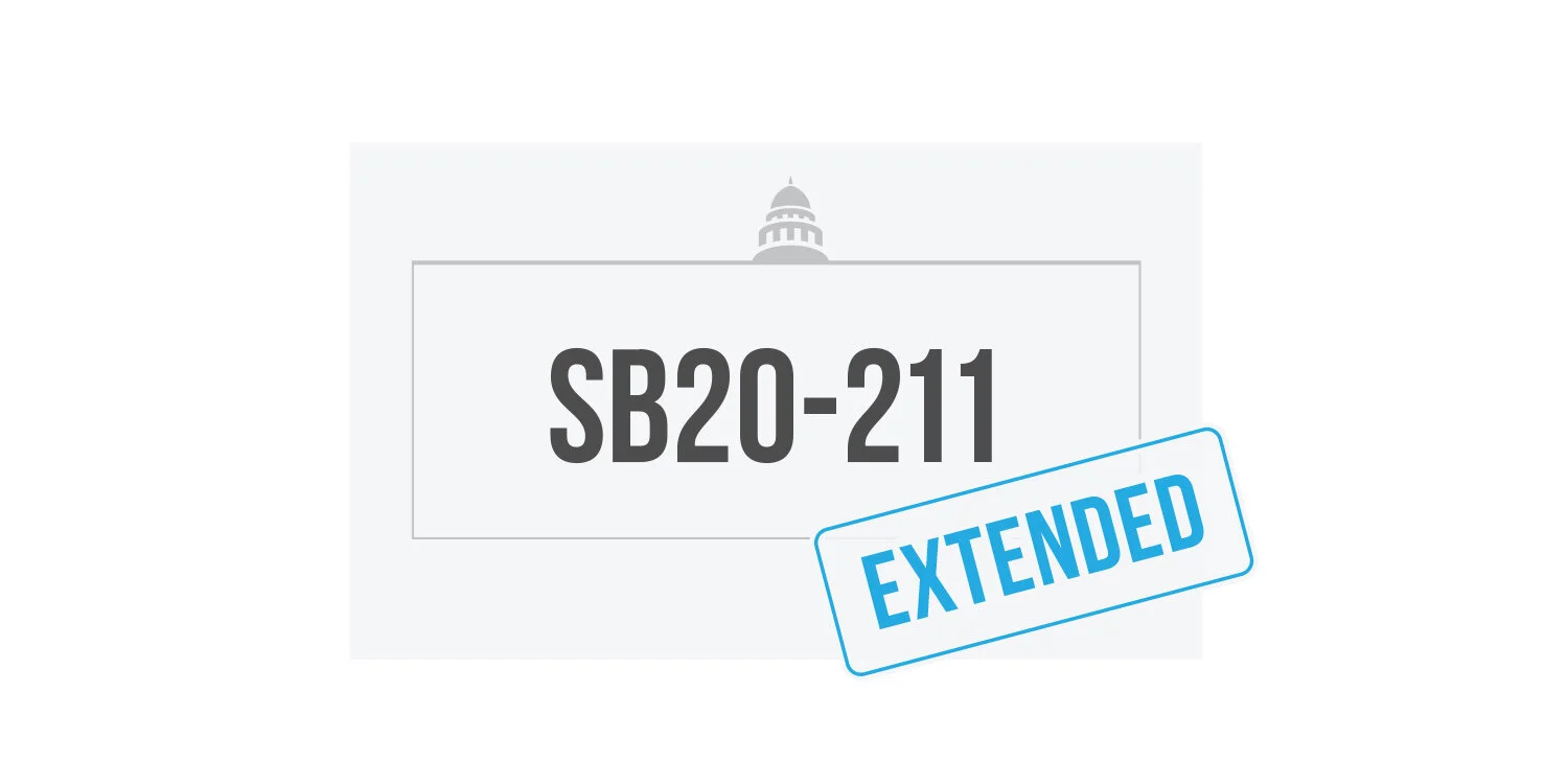SB20-211 Extended to June 1, 2021