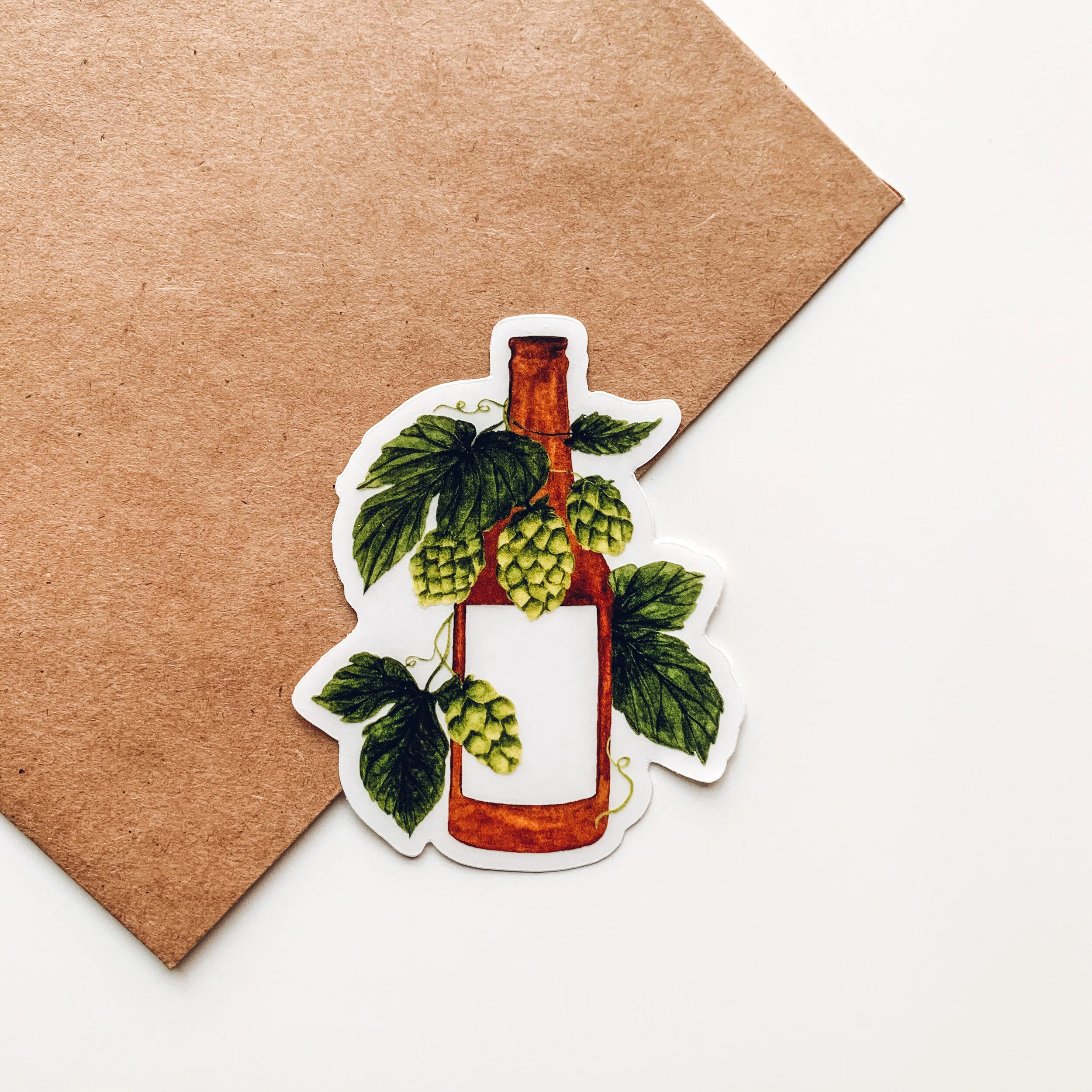 HOPS + BEER BOTTLE STICKER
