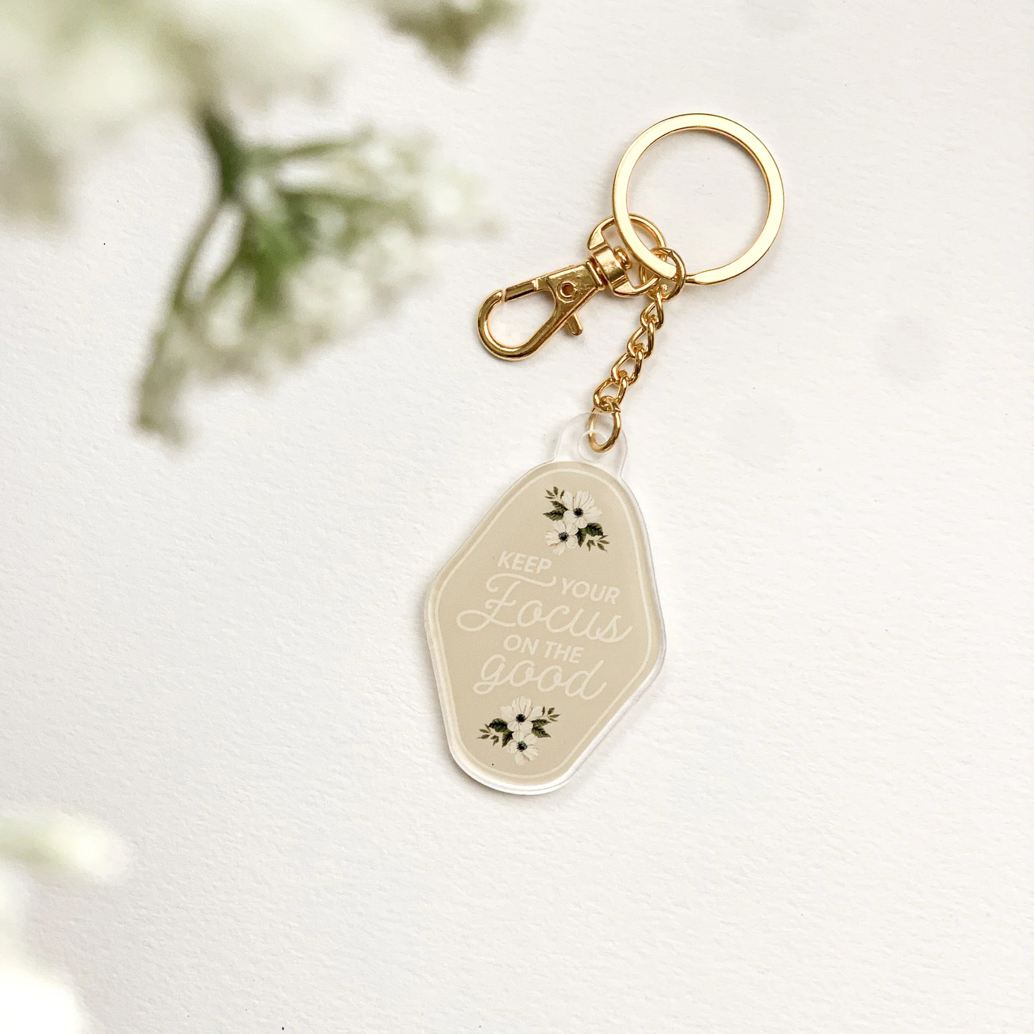 Focus on the Good Keychain