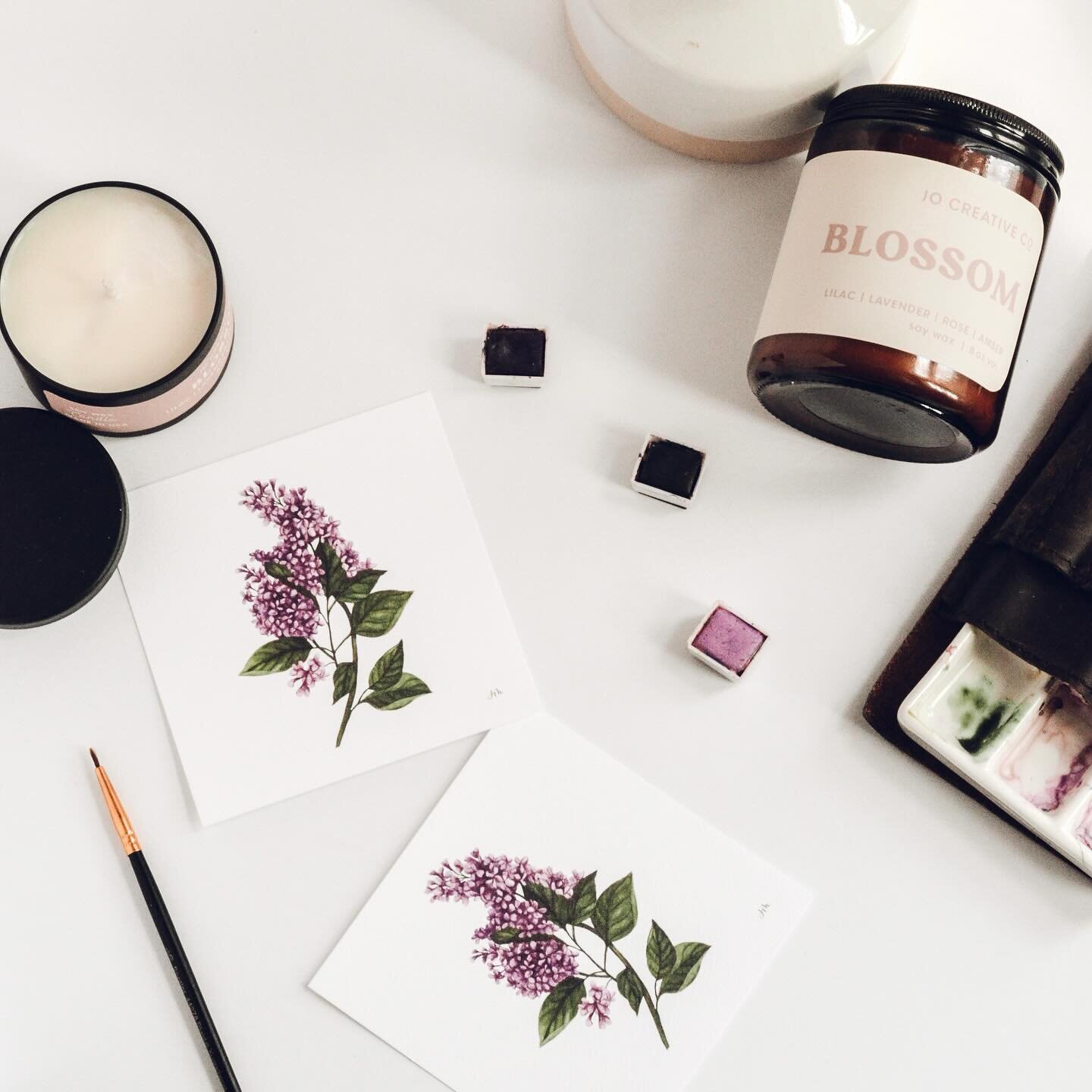 This spring collection brings new scents and ideas for my business. In the past, I used to have my art on my candle labels, but it got to be WAY to much work with every new scents I created, so I switched to simple modern labels.

Yet, ever since, I&